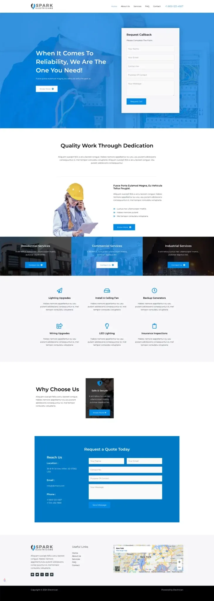 Electrician website design