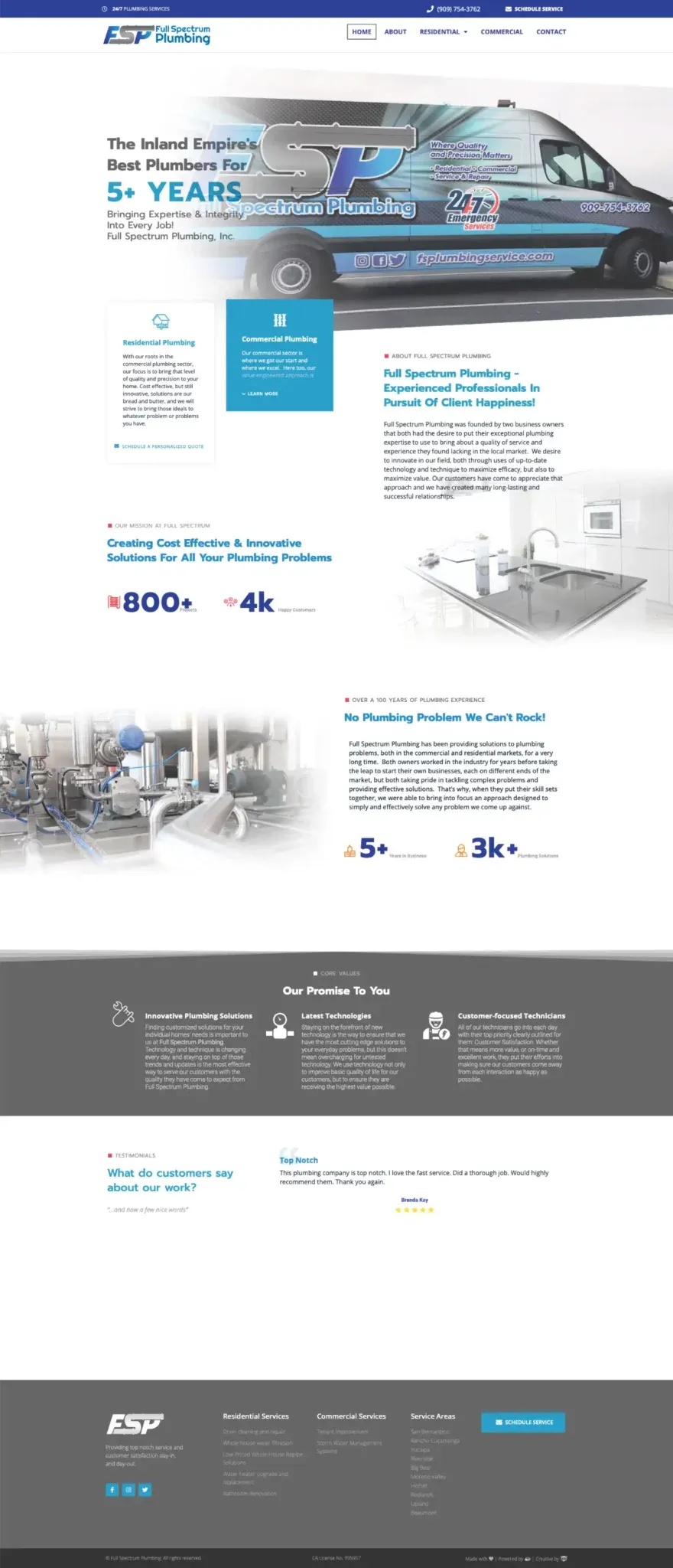 Plumber website design